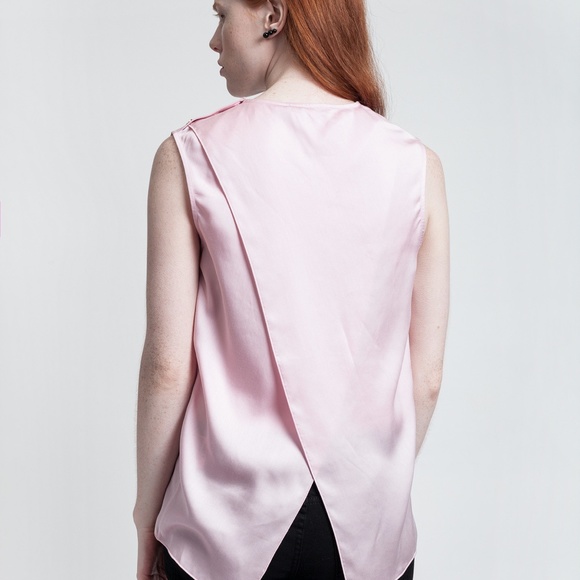 Acne Studios Clair Fluid Top - Black and Gold - Picture 11 of 13